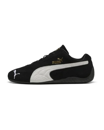 Pantofi sport Speedcat OG unisex din piele intoarsa, Alb/Auriu/Negru