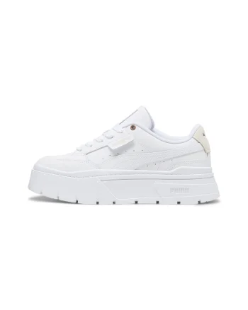 Pantofi sport flatform din piele Mayze Stack, Alb murdar
