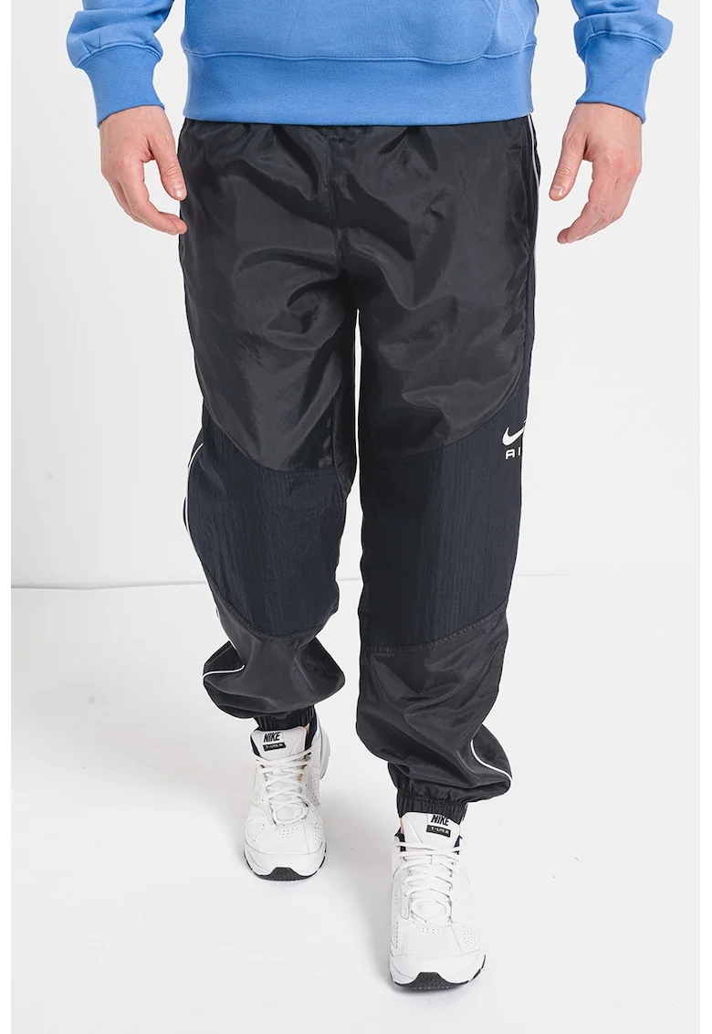 Pantaloni de trening relaxed fit cu buzunare laterale, Negru