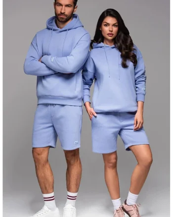 Pantaloni de trening scurti unisex, Albastru lavanda