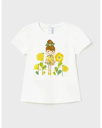 Tricou cu imprimeu grafic, Alb