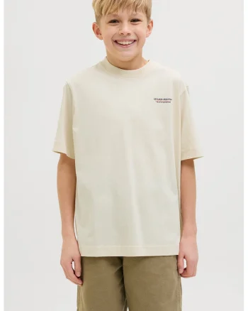 Tricou de bumbac cu imprimeu text, Verde pal/Bleumarin