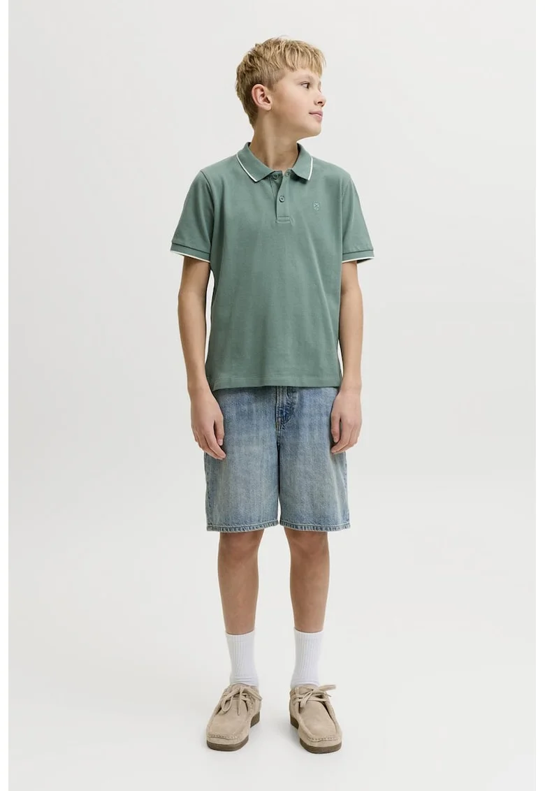 Tricou polo din bumbac organic, Verde sparanghel
