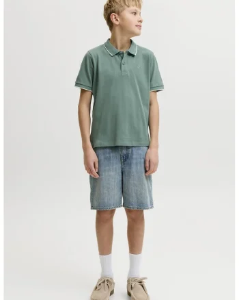 Tricou polo din bumbac organic, Verde sparanghel