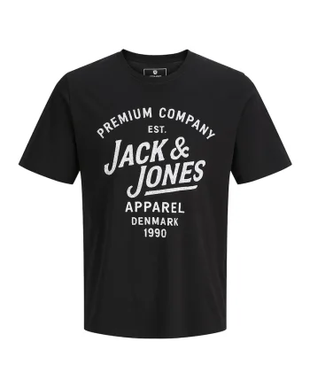 Tricou din bumbac organic cu imprimeu logo, Alb/Negru