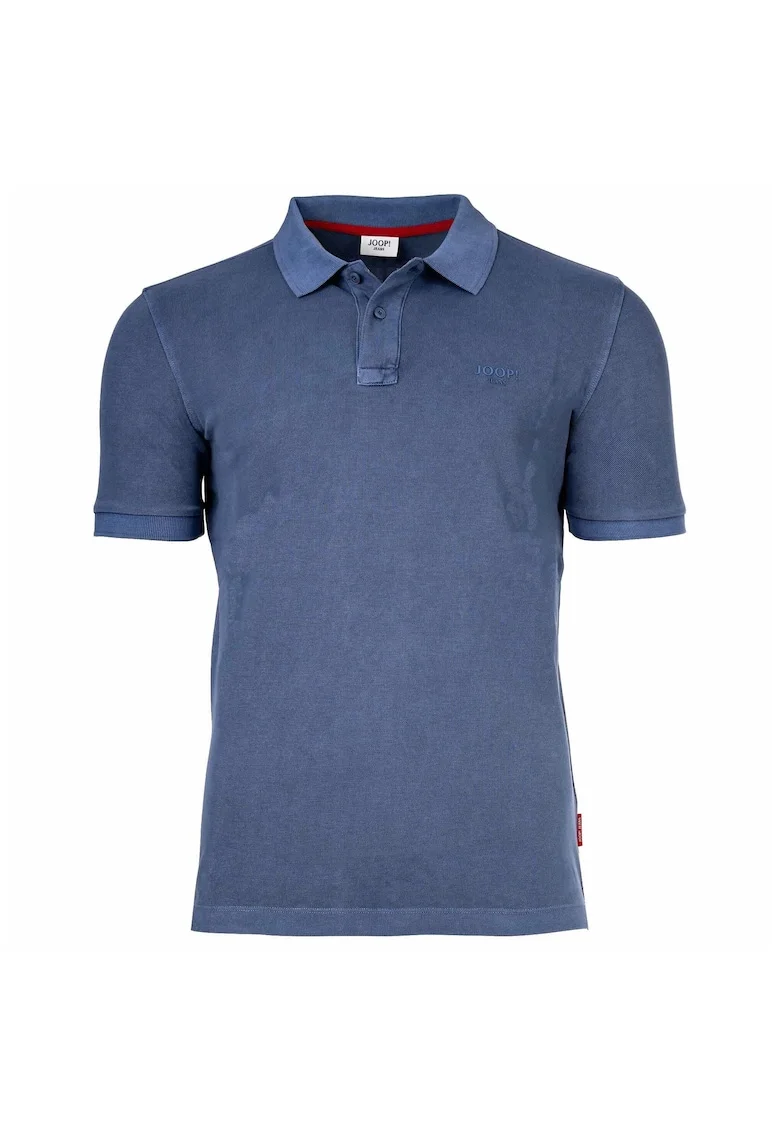 Tricou polo din amestec de bumbac organic, Albastru