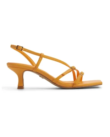 Sandale slingback cu toc kitten Harlie, Portocaliu