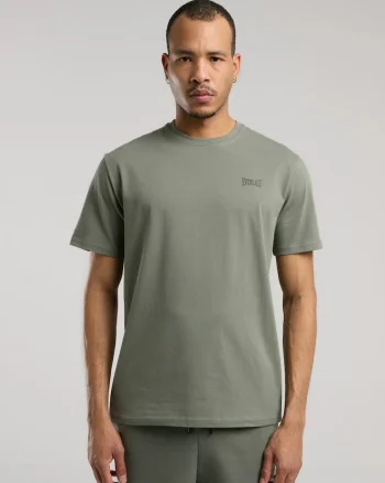 Tricou din amestec de bumbac cu detaliu logo, Kaki