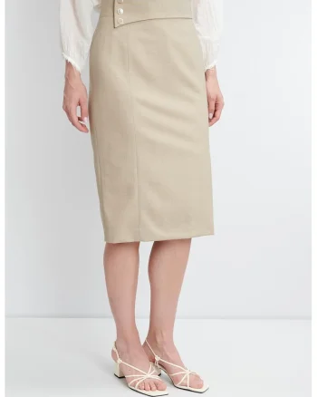 Fusta femei  Scarlet 7344 bej, Bej