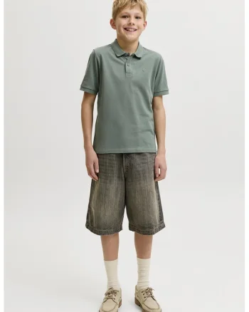Tricou polo din bumbac organic, Sage Green