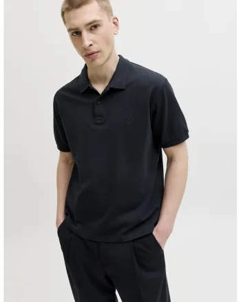 Tricou polo din bumbac organic cu croiala regular-fit, Albastru ultramarin