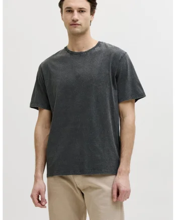 Tricou regular-fit din bumbac, Negru stins
