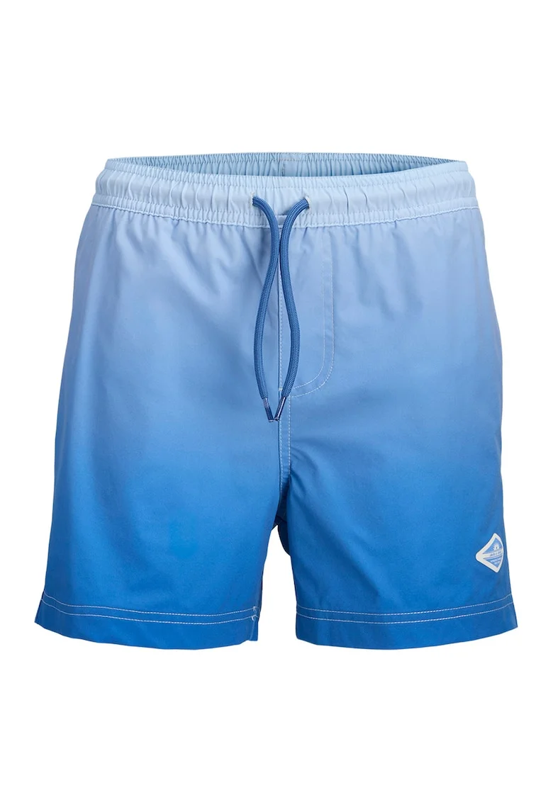 Pantaloni scurti de baie cu aspect in degrade, Albastru azur