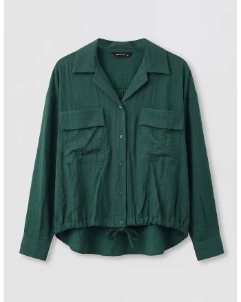 Camasa cu buzunare cu clapa, Verde inchis