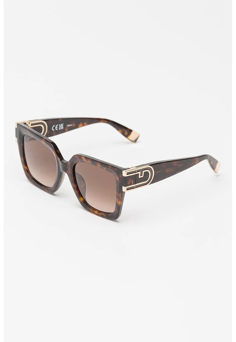 Ochelari de soare butterfly cu lentile in degrade, Maro inchis