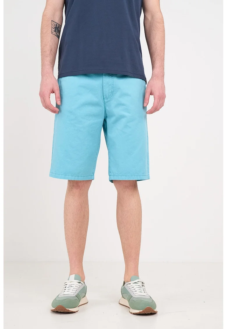Pantaloni scurti din bumbac cu buzunare, Albastru glaciar
