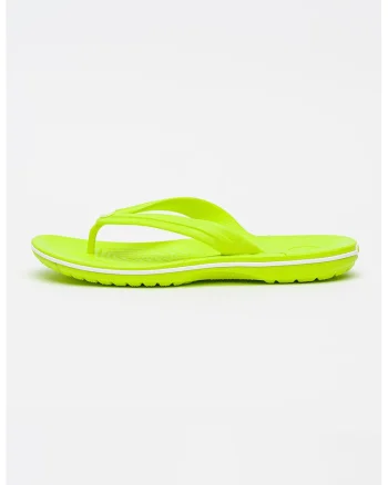 Papuci flip-flop de cauciuc Crocband, Verde lime