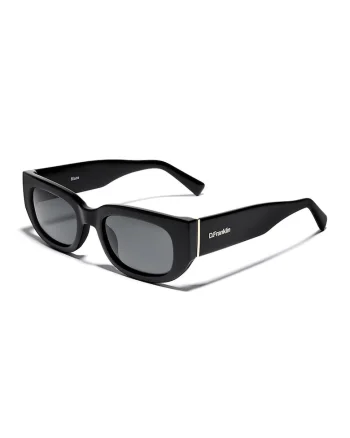Ochelari de soare dreptunghiulari unisex cu lentile polarizate, Negru