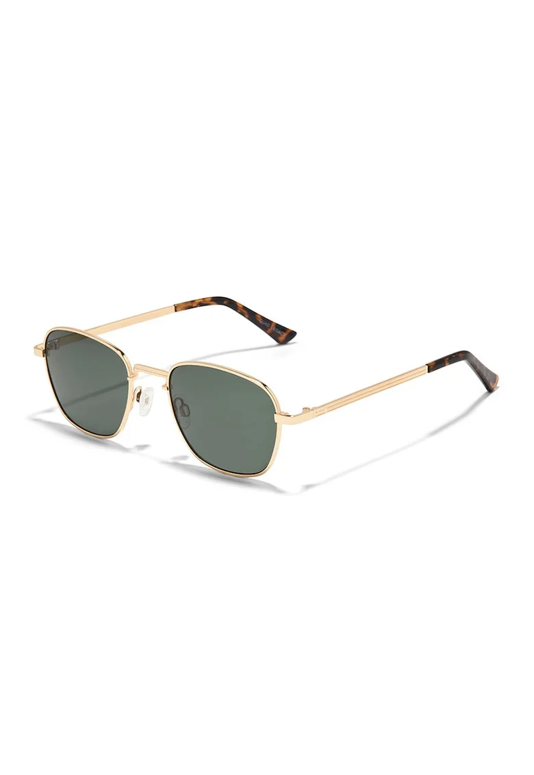 Ochelari de soare unisex cu rama metalica, Auriu
