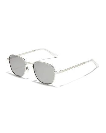 Ochelari de soare unisex cu rama metalica, Argintiu