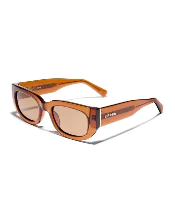 Ochelari de soare dreptunghiulari unisex cu lentile polarizate, Caramel