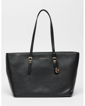 Geanta shopper de piele Quinn, Negru
