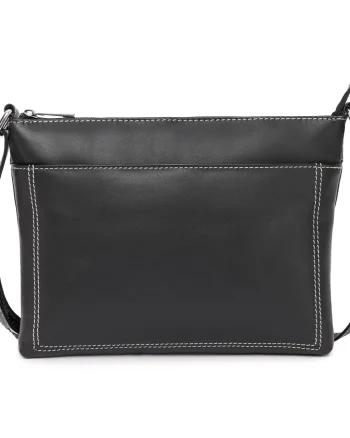Geanta de dama, Adaline GT3884, piele naturala, Negru