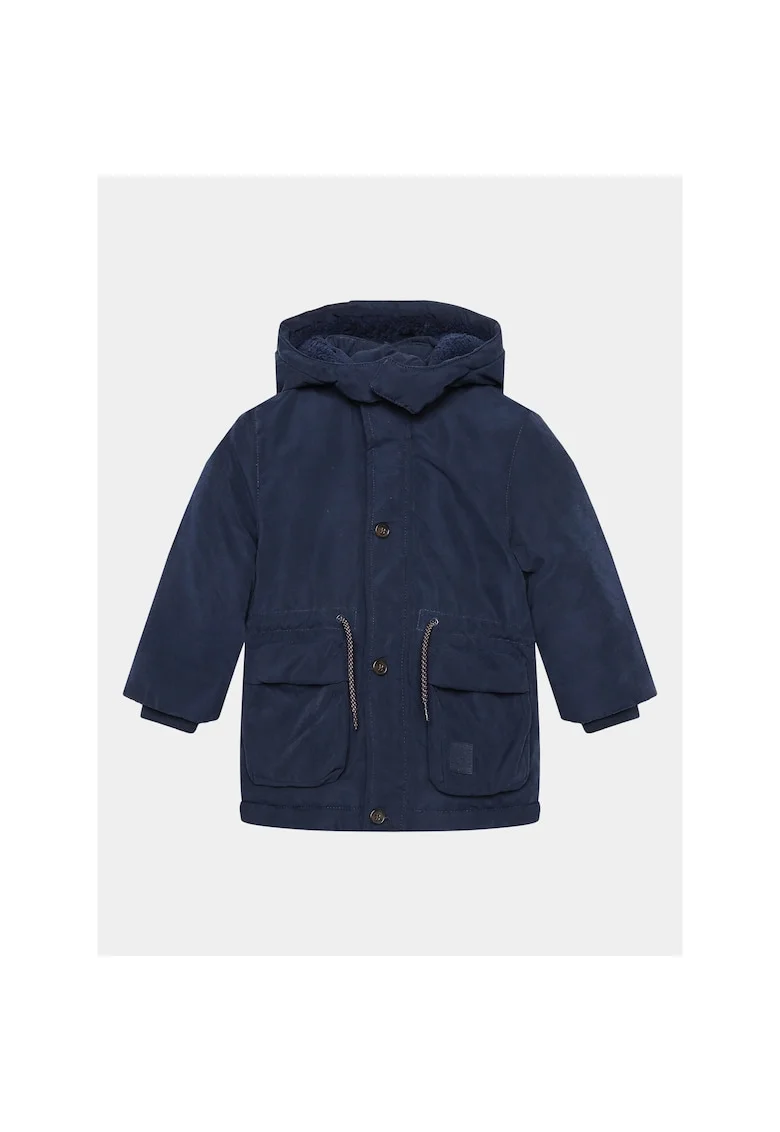 Geaca parka Baieti,  303270155, Poliester, Bleumarin