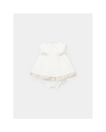 Rochie fete,  30055, Ecru, Bumbac