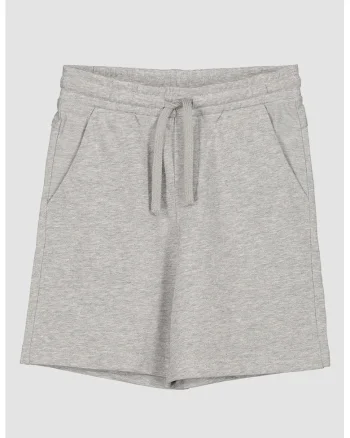 Pantaloni scurti de bumbac cu snur in talie, Gri