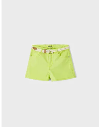 Blugi scurti cu o curea, Verde lime