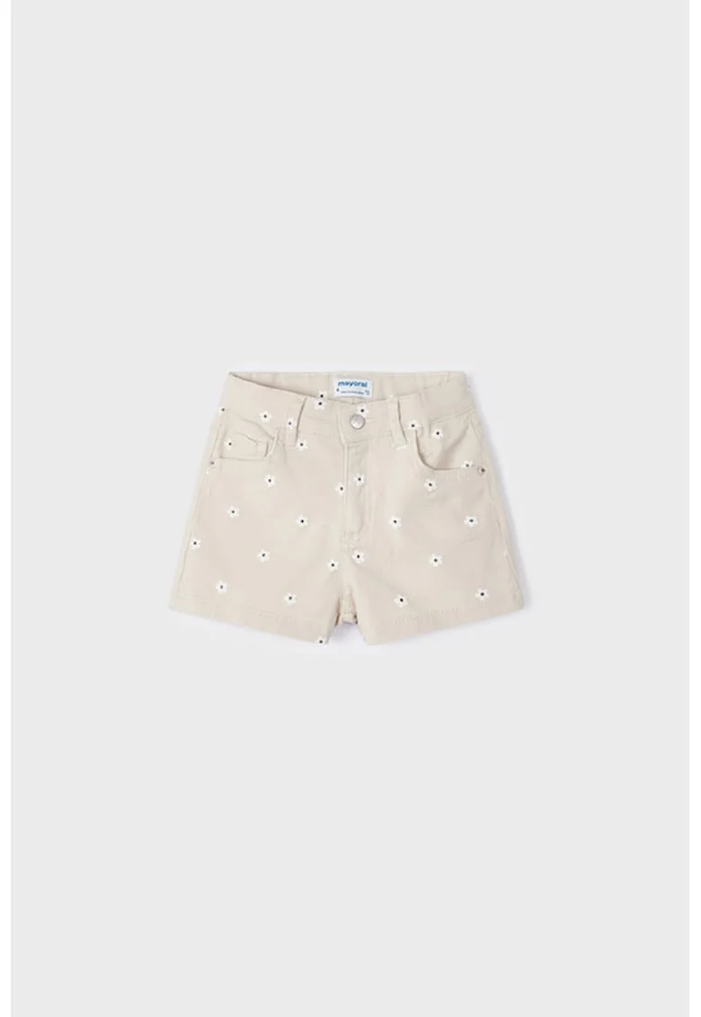 Pantaloni scurti cu model texturat, Gri deschis