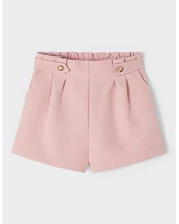 PAntaloni scurti cu talie elastica, Roz deschis