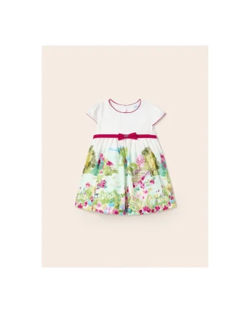 Rochie fete,  302066476, Bumbac, Alb, Alb