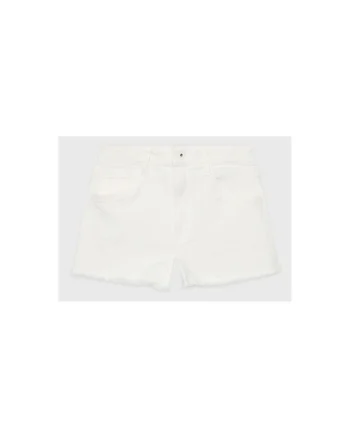 Pantaloni scurti copii,  Bumbac, Alb, Alb