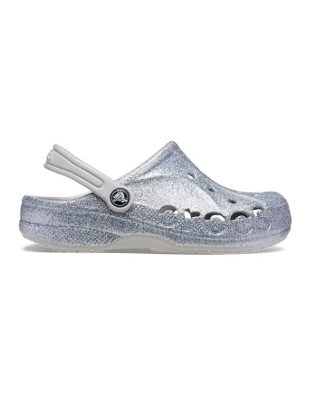 Saboti slingback cu aspect stralucitor, Argintiu