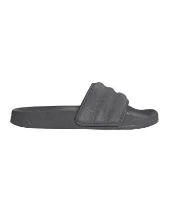 Papuci din piele intoarsa Adilette, Negru stins