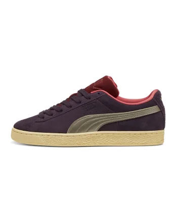 Pantofi sport de piele intoarsa cu insertii de piele :Play, Violet