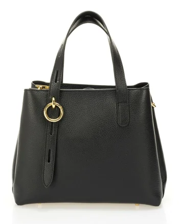 Geanta tote din piele, Negru