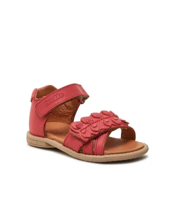 Sandale copii,  887407, Piele naturala, Rosu