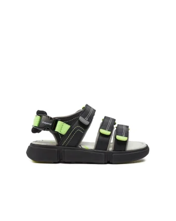 Sandale copii,  19654, Piele ecologica, Negru
