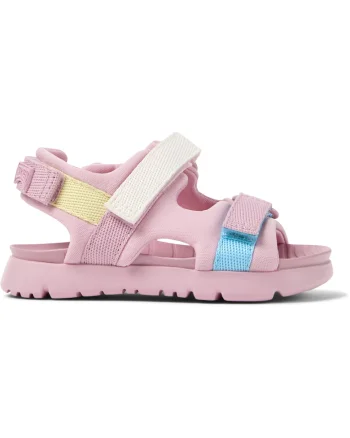 Sandale cu inchidere velcro Oruga, Roz