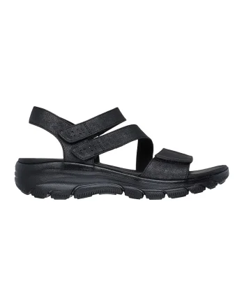Sandale relaxed fit cu inchidere velcro Easy Going, Negru