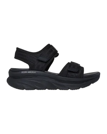 Sandale cu talpa wedge si inchidere velcro D'Lux Walker-Adored, Negru