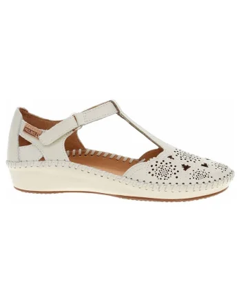Sandale dama,  879759, Piele naturala, Crem