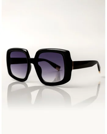 Ochelari de soare patrati cu lentile in degrade Natalie, Negru