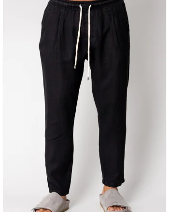Pantaloni lung din IN cu snur Black I 17020, Negru