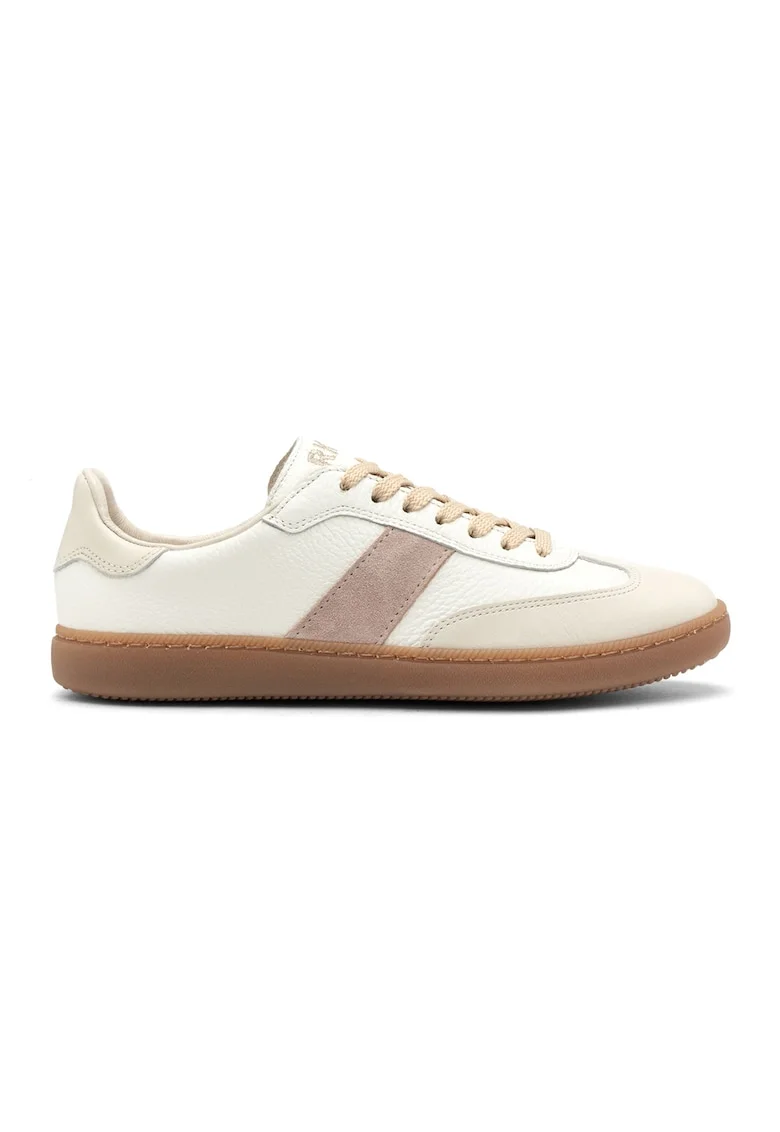 Pantofi sport din piele intoarsa si piele ecologica Marcella, Crem