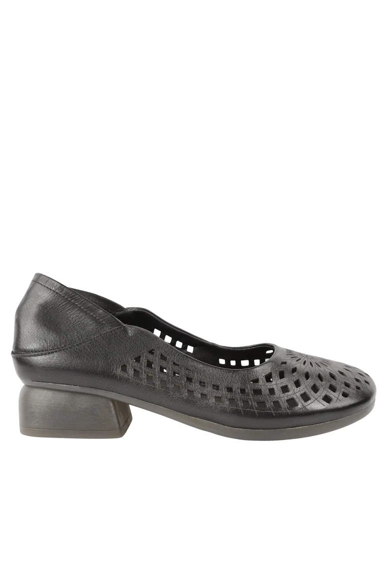 Pantofi casual, dama,  5889 negru, piele naturala, Negru