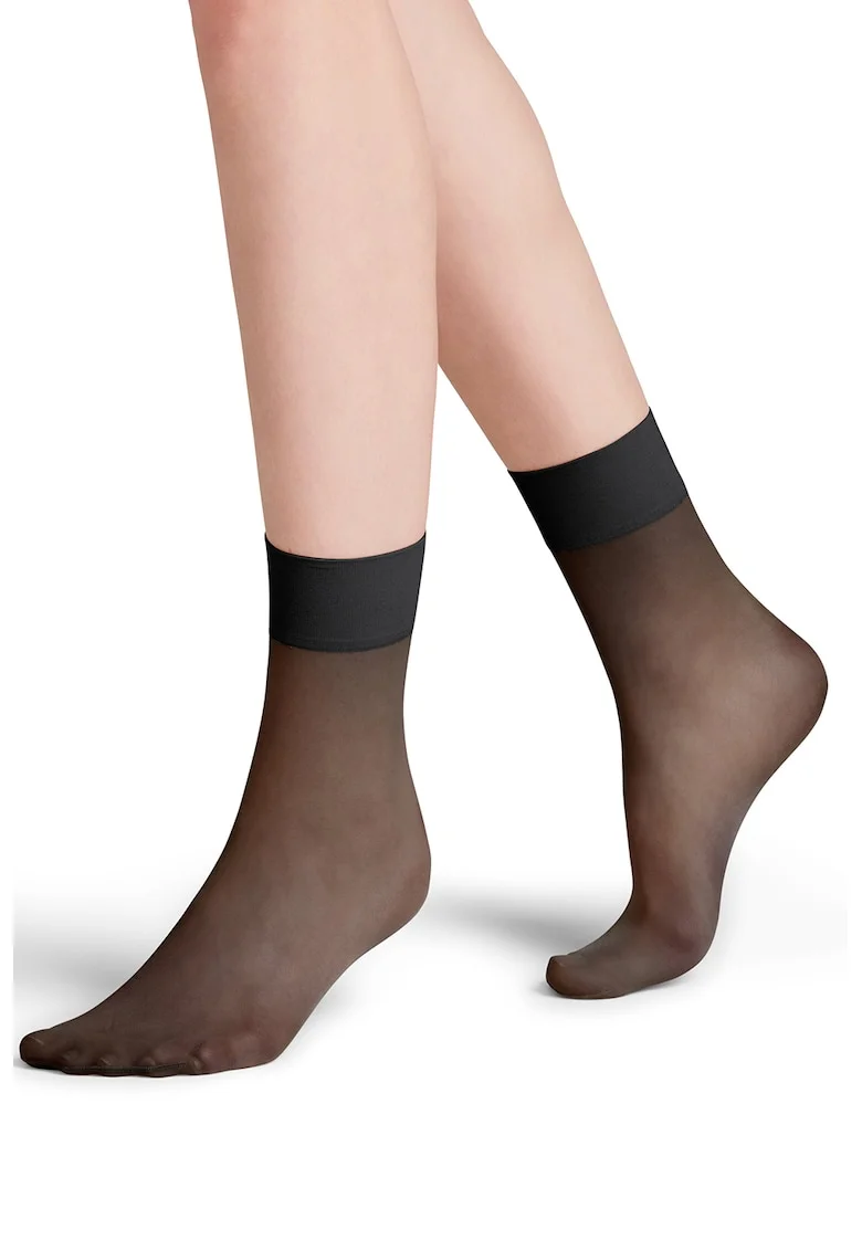 Sosete semi-transparente pana la glezna - 20 DEN, Negru